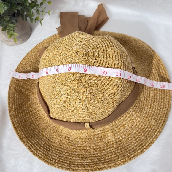 Nicole Marciano Stylish Straw Sun Hat with Brown Ribbon - Picture 6 of 7